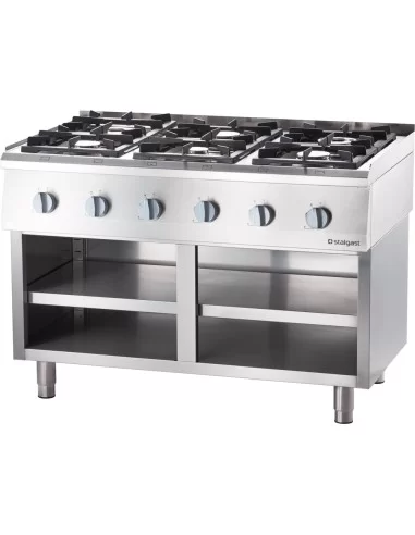 Плита настільна, газова (6 конфорок) 32,5 кВт, G 30 Stalgast 9707130 Плита настільна, газова (6 конфорок) 32,5 кВт, G 30 Stalgast 9707130