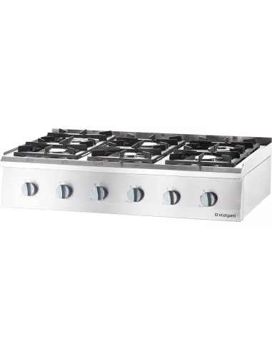 Плита настільна, газова (6 конфорок) 36,5 кВт, G 20 Stalgast 9707210 Плита настільна, газова (6 конфорок) 36,5 кВт, G 20 Stalgast 9707210