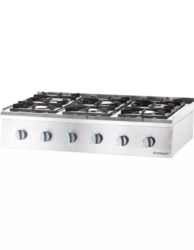 Плита настільна, газова (6 конфорок) 36,5 кВт, G 30 Stalgast 9707230 Плита настільна, газова (6 конфорок) 36,5 кВт, G 30 Stalgast 9707230