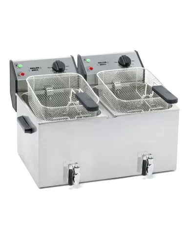 Фритюрница электрическая ROLLER GRILL (с краном, двухкамерная) STALGAST 777326 Фритюрница электрическая ROLLER GRILL (с краном, двухкамерная) STALGAST 777326