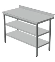 Стол с двумя полками AISI 304, 1200x500x850