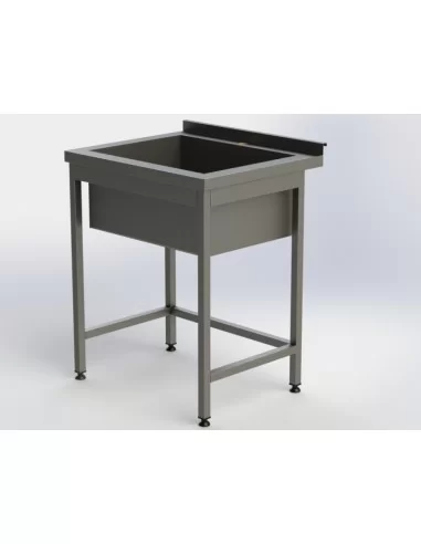 Мойка 1-секционная AISI 304 без полки 600х500х850(300) Мойка 1-секционная AISI 304 без полки 600х500х850(300)