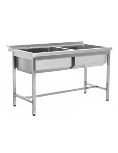 Мойка 2-х секционная AISI 304 без полки 1100х500х850(350) Мойка 2-х секционная AISI 304 без полки 1100х500х850(350)