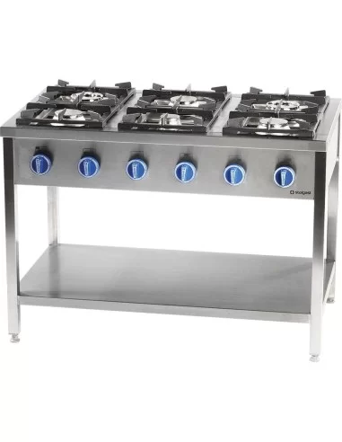 Плита газова (6 конфорок)на відкритій базі Stalgast 979621 Плита газова (6 конфорок)на відкритій базі Stalgast 979621