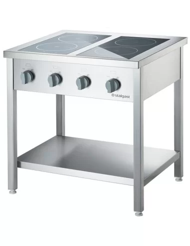 Плита індукційна, електрична (4 конфорки) 14 кВт на відкритій базі Stalgast 979610 Плита індукційна, електрична (4 конфорки) 14 кВт на відкритій базі Stalgast 979610