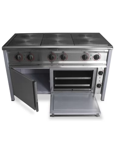 Плита електрична ПЕ-6Ш Ч, 6-х конф., з жарочною і нейтральними шафами АРМ-ЕКО