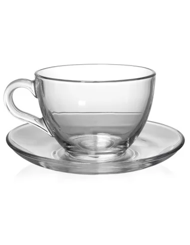 Набір чашок з блюдцем К4 скло (6+6) 250 млCG Набір чашок з блюдцем К4 скло (6+6) 250 млCG