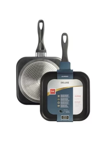 Сковорода-гриль барбекю Delux 28 см алюміній Cok CG Сковорода-гриль барбекю Delux 28 см алюміній Cok CG