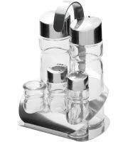 Набір для спецій 5 предметів (сіль, перець,олія, оцет, зубочистка) н/ж Stalgast 362007 Набір для спецій 5 предметів (сіль, перець,олія, оцет, зубочистка) н/ж Stalgast 362007