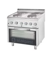 Плита електрична (4 конфорки) з електричною духовкою (10,4 + 7 кВт) Stalgast 9715000 Плита електрична (4 конфорки) з електричною духовкою (10,4 + 7 кВт) Stalgast 9715000
