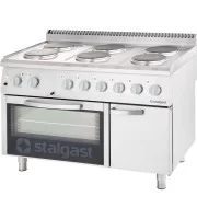 Плита електрична (6 конфорок) з електричною духовкою (15,6 + 7 кВт) Stalgast 9717000