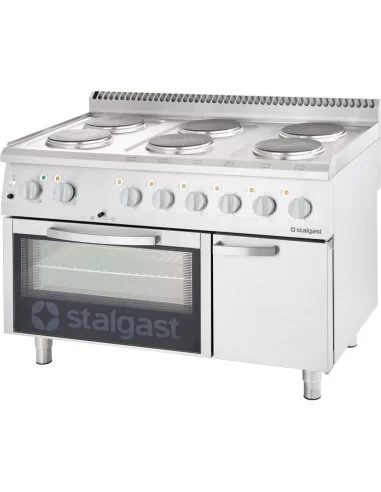 Плита електрична (6 конфорок) з електричною духовкою (15,6 + 7 кВт) Stalgast 9718000