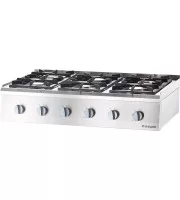 Плита настільна, газова (6 конфорок) 36,5 кВт, G 20 Stalgast 9707210 Плита настільна, газова (6 конфорок) 36,5 кВт, G 20 Stalgast 9707210