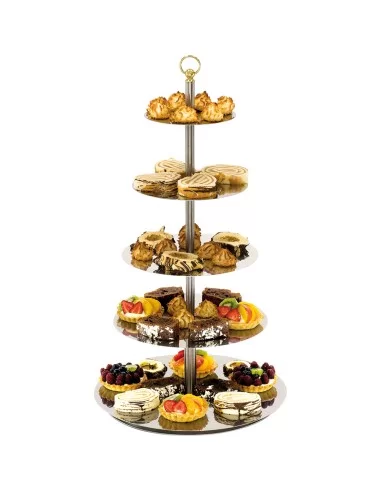 Стійка для торта (4-х рівнева) 600 мм н/ж Stalgast 542040