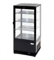 Вітрина холодильна настільна зі світлодіодним підсвічуванням (чорна) 78 л Stalgast 852174