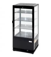 Вітрина холодильна настільна зі світлодіодним підсвічуванням (чорна) 78 л Stalgast 852174