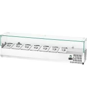 Вітрина холодильна настільна з прямим склом 7хGN 1/4 1600х335х435 мм Stalgast 844741