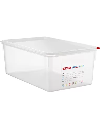 Гастроємність GN 1/1х200, з кришкою, 530х325х200 мм,поліпропілен Stalgast 161205