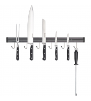 Тримач для кухонних приборів Stalgast 450 мм, магнітний з гачками 248458