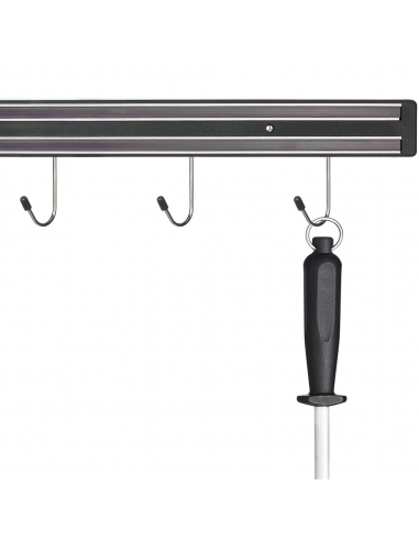 Тримач для кухонних приборів Stalgast 625 мм, магнітний з гачками 248608