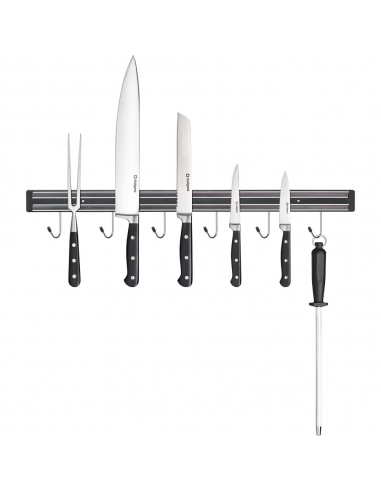 Тримач для кухонних приборів Stalgast 625 мм, магнітний з гачками 248608