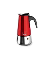 Гейзерная кофеварка Ibili Moca 280 мл красная 629706