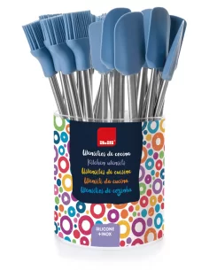 Набір кухонного приладдя Ibili 12 пензликів і 12 лопаток, блакитний 742700