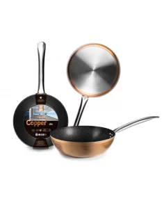 Сковорода индукционная глубокая Ibili Natura Copper 24 см медь 495324