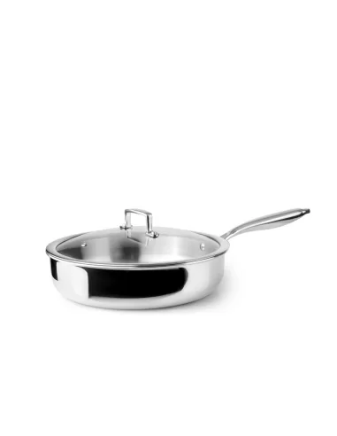 Сковорода индукционная глубокая Ibili Triply Natural 24 см трехслойная 653024