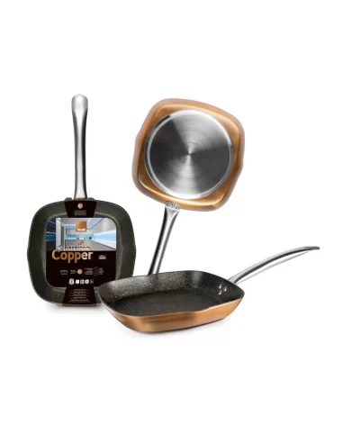 Сковорода-гриль индукционная Ibili Natura Copper 28х28 см медь 495228