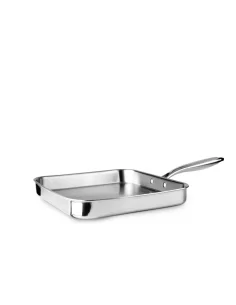 Сковорода-гриль індукційна Ibili Triply Natural 28х28 см тришарова 653228