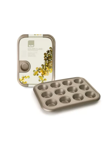 Форма для выпечки кексов Ibili Golden Class на 12 шт. 38х29х3 см 840500
