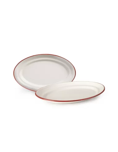 Блюдо овальное Ibili Bordeaux 30 см бело-бордовое 908730