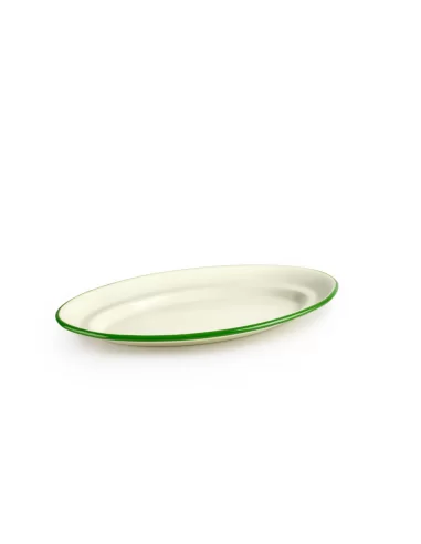 Блюдо овальное Ibili Musgo 30 см бело-зеленое 935930