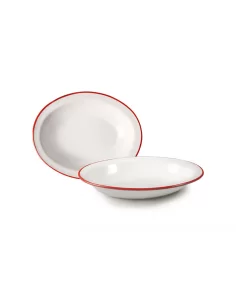Блюдо овальное глубокое Ibili Bordeaux 32х25,5 см бело-бордовое 907932