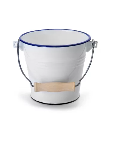 Ведро для льда Ibili Blanca 1,5 л эмалированное бело-синее 903314