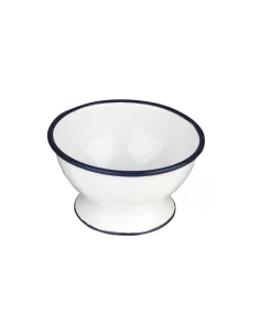 Креманка эмалированная Ibili Blanca 12х8 см бело-синяя 903812