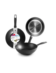 Сковорода индукционная Wok Ibili New Induplus 28 см алюминий 400528N