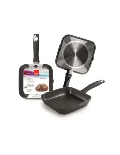 Сковорода-гриль индукционная Ibili New Induplus 18х18 см алюминий 400318N