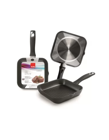 Сковорода-гриль индукционная Ibili New Induplus 18х18 см алюминий 400318N