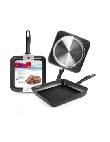 Сковорода-гриль індукційна Ibili New Induplus 28х28 см алюміній 400328N