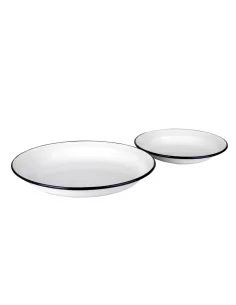 Тарілка глибока Ibili Blanca 24 см біло-синя 912924