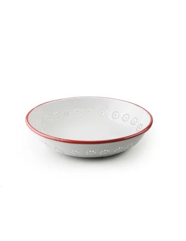 Тарілка для фруктів Ibili Bodeaux 26 см біло-бордова 905926