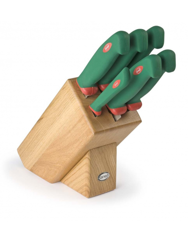 Набор кухонных ножей Sanelli Premana 6 шт. с подставкой (дуб) 941606