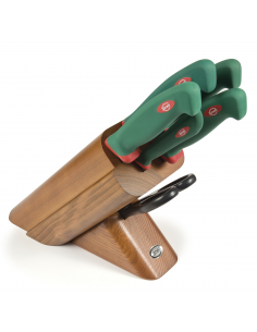 Набор кухонных ножей Sanelli Premana Leck 6 шт. с подставкой (вишня) 931606