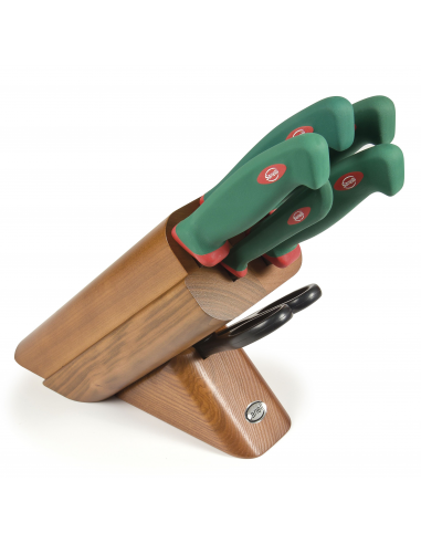 Набір ножів кухонних Sanelli Premana Leck 6 шт. з підставкою (вишня) 931606