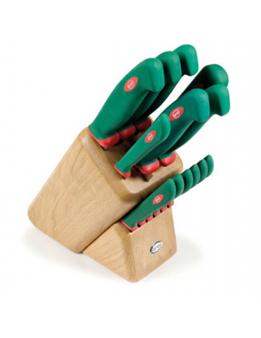 Набір ножів кухонних Sanelli Premana Maxime 13 шт. з підставкою (дуб) 946613