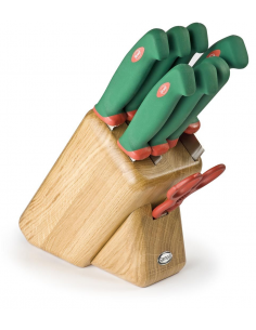 Набор кухонных ножей Sanelli Premana Maxime 8 шт. с подставкой (дуб) 945608