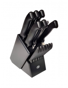 Набір ножів Sanelli Skin Master 13 шт. з підставкою чорний 956213