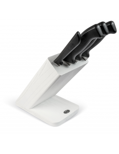 Набор кухонных ножей Sanelli Skin Bianco 4 шт. с подставкой 927204B